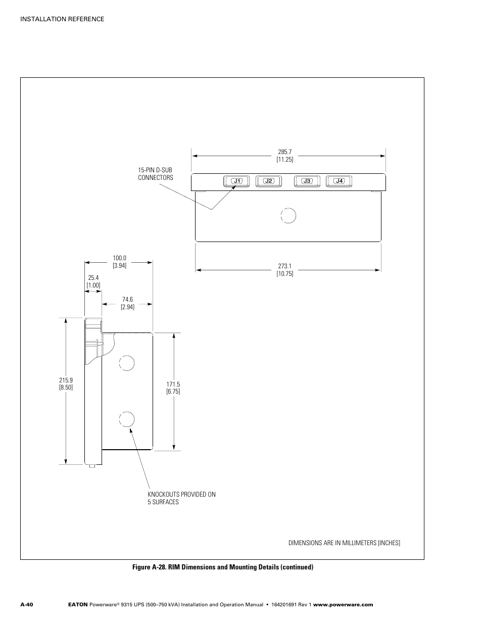 Eaton POWERWARE 9315 User Manual | Page 150 / 154