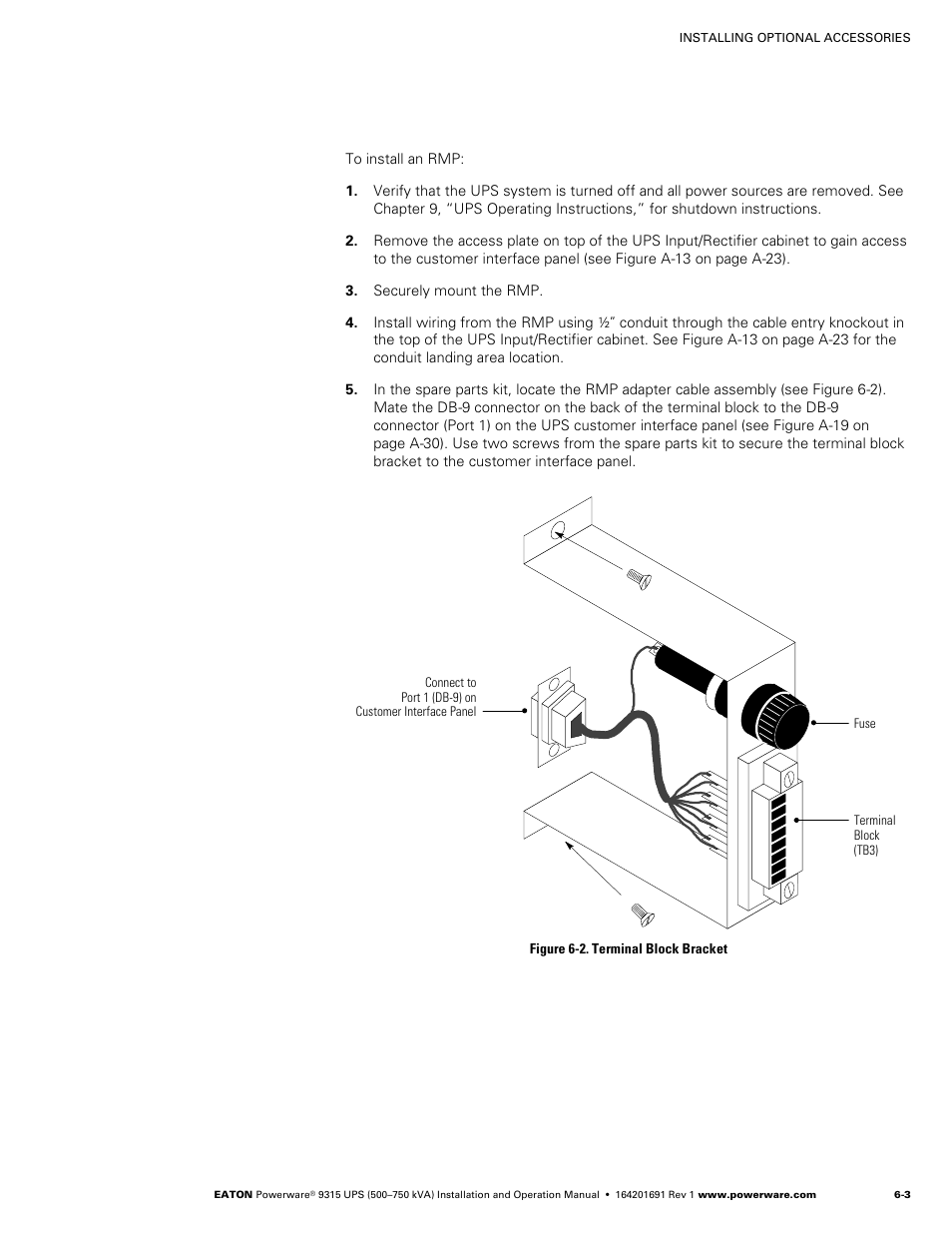 Eaton POWERWARE 9315 User Manual | Page 41 / 154