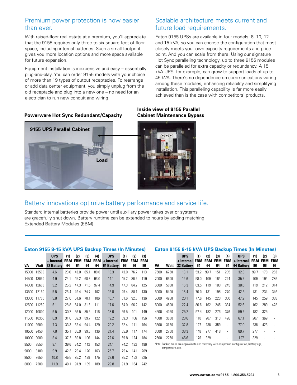 Premium power protection is now easier than ever | Eaton 9155 User Manual | Page 3 / 8