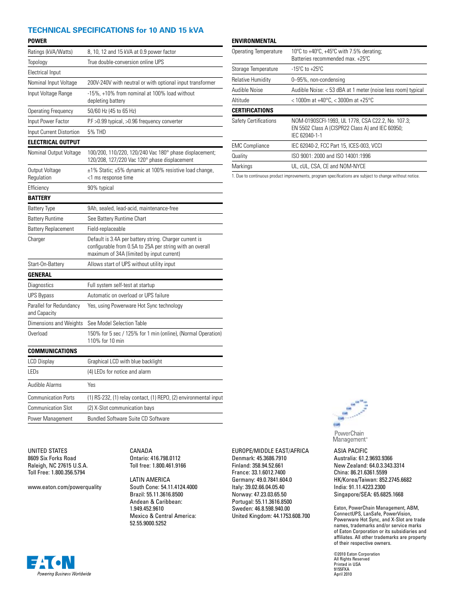 Eaton 9155 User Manual | Page 8 / 8