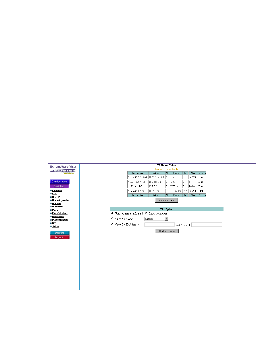 Ip statistics | Extreme Networks 200 Series User Manual | Page 283 / 338