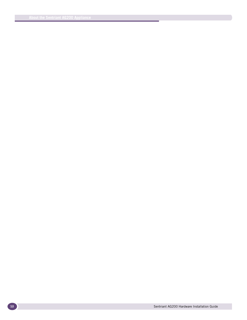 Extreme Networks Sentriant AG200 User Manual | Page 10 / 40