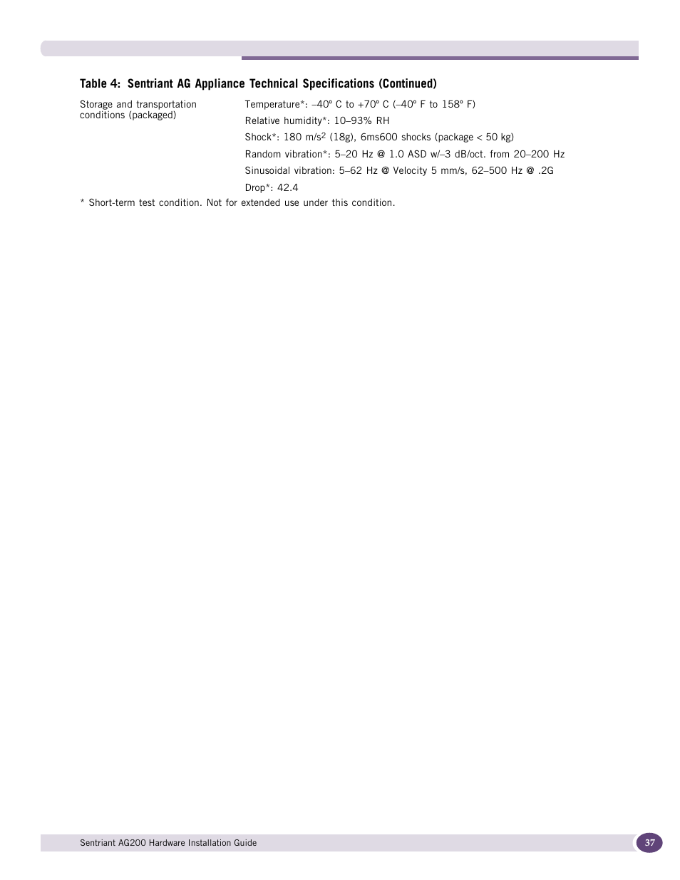 Extreme Networks Sentriant AG200 User Manual | Page 37 / 40