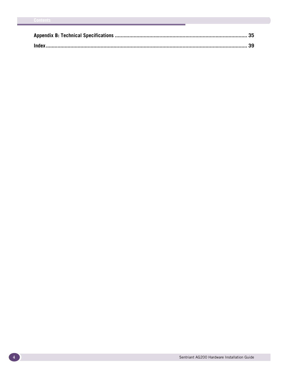 Extreme Networks Sentriant AG200 User Manual | Page 4 / 40