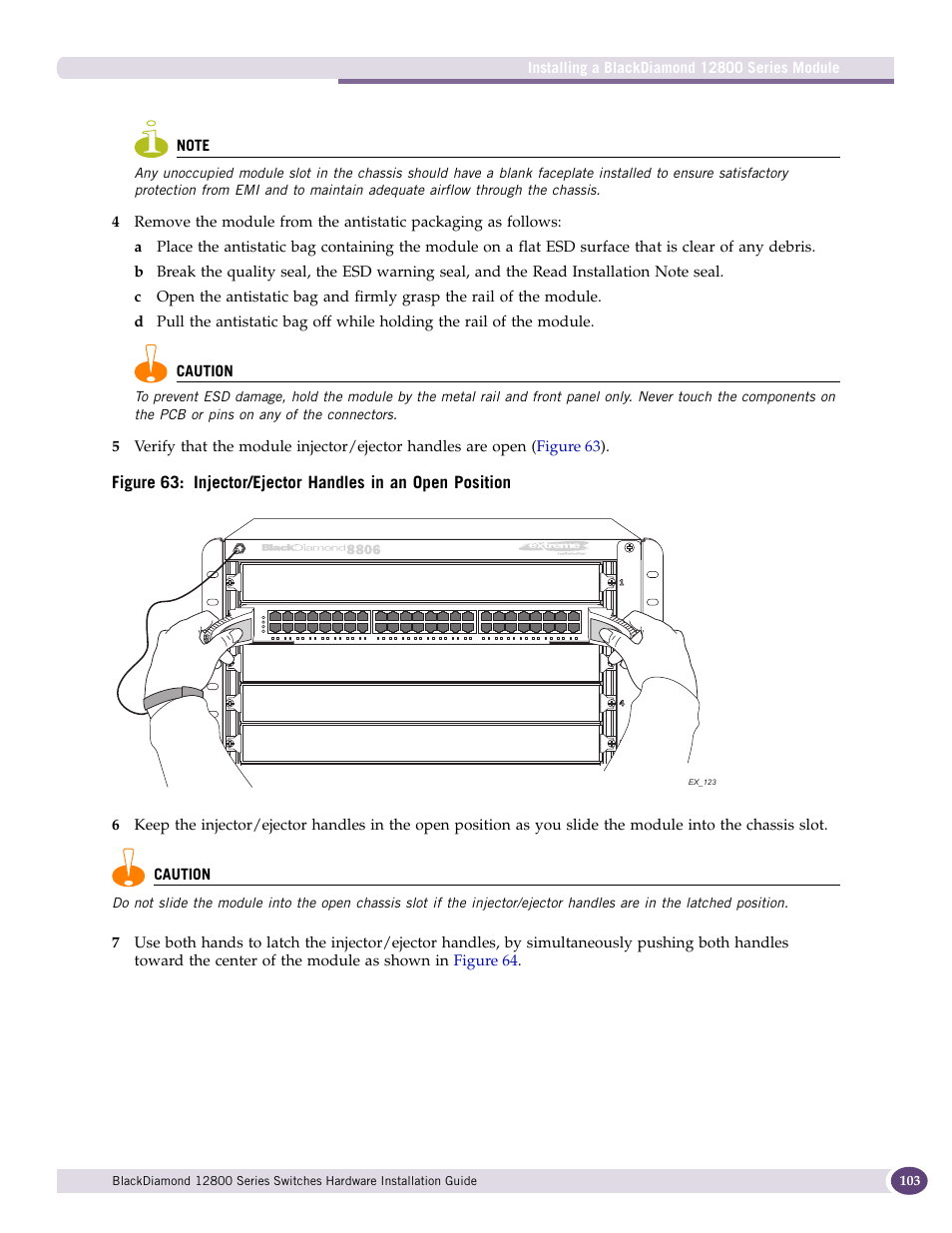 Extreme Networks BlackDiamond 12804 User Manual | Page 103 / 160