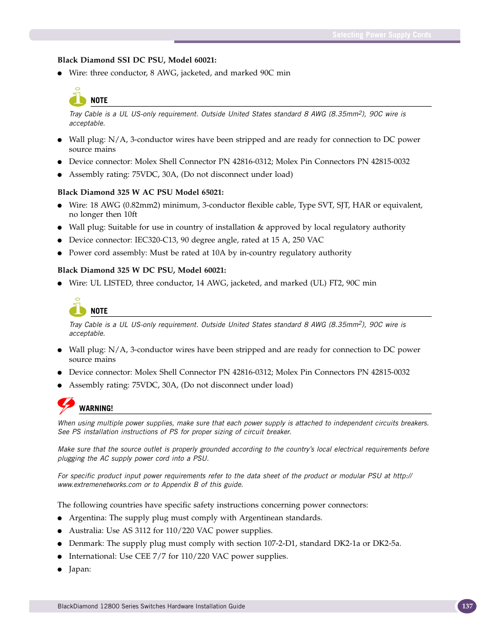 Extreme Networks BlackDiamond 12804 User Manual | Page 137 / 160