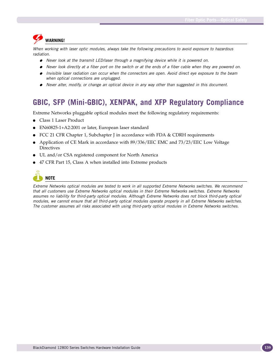 Extreme Networks BlackDiamond 12804 User Manual | Page 139 / 160