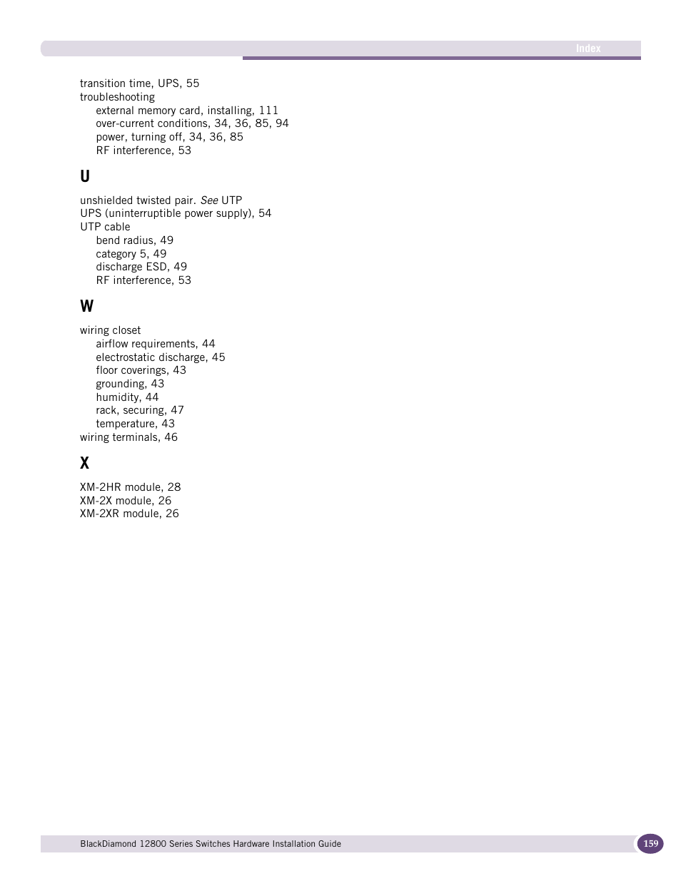 Extreme Networks BlackDiamond 12804 User Manual | Page 159 / 160