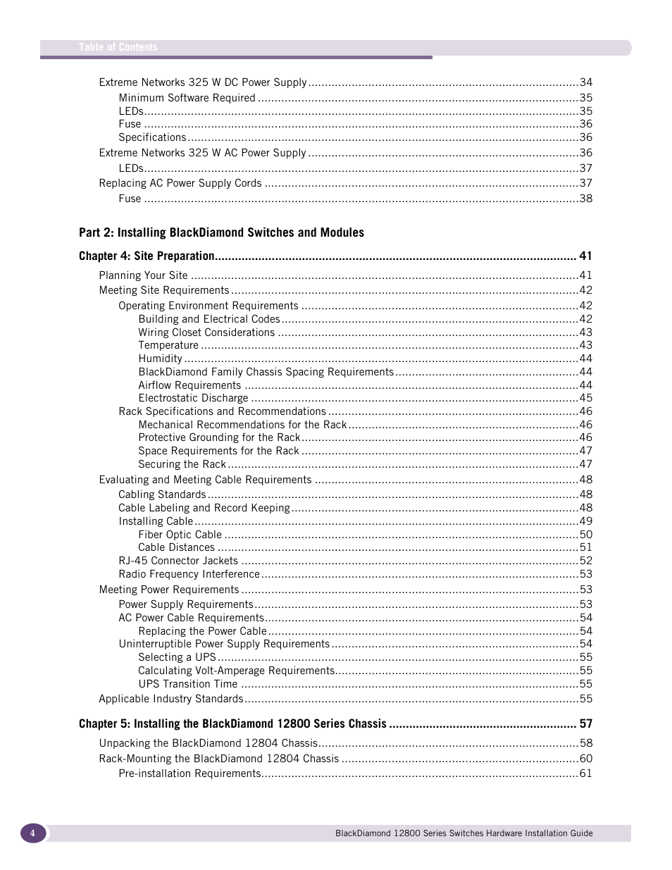 Extreme Networks BlackDiamond 12804 User Manual | Page 4 / 160