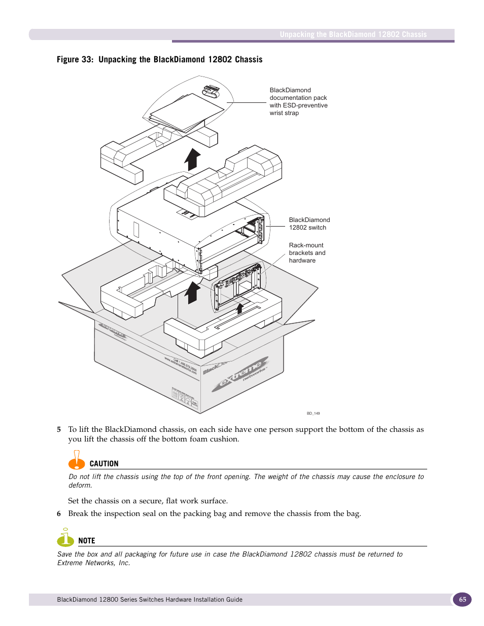 Figure 33, The chassis (see | Extreme Networks BlackDiamond 12804 User Manual | Page 65 / 160