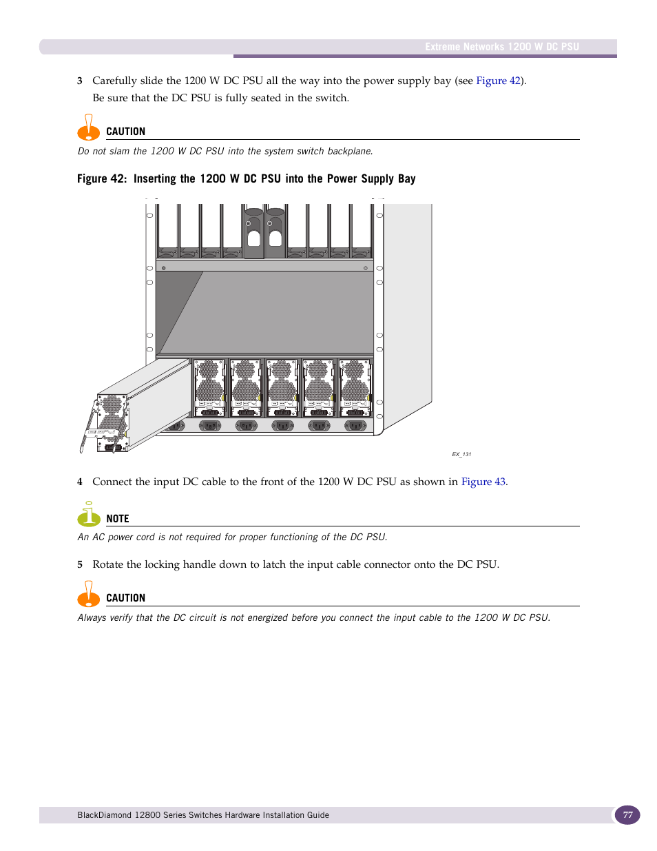 Extreme Networks BlackDiamond 12804 User Manual | Page 77 / 160