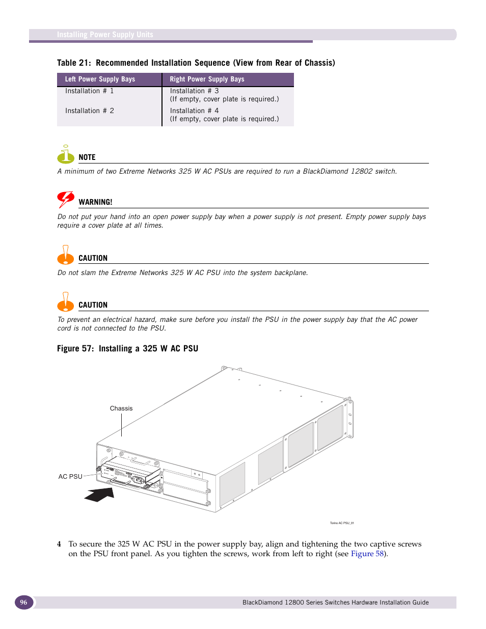 Figure 57 | Extreme Networks BlackDiamond 12804 User Manual | Page 96 / 160