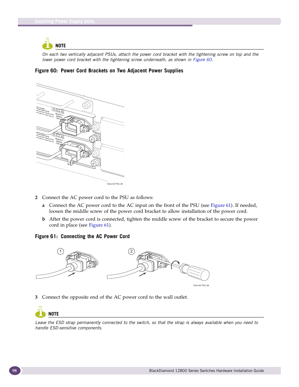 Extreme Networks BlackDiamond 12804 User Manual | Page 98 / 160