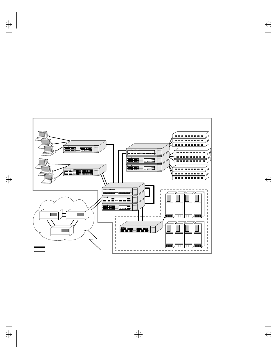 Network configuration example, Etwork, Onfiguration | Xample | Extreme Networks Summit1 User Manual | Page 28 / 227