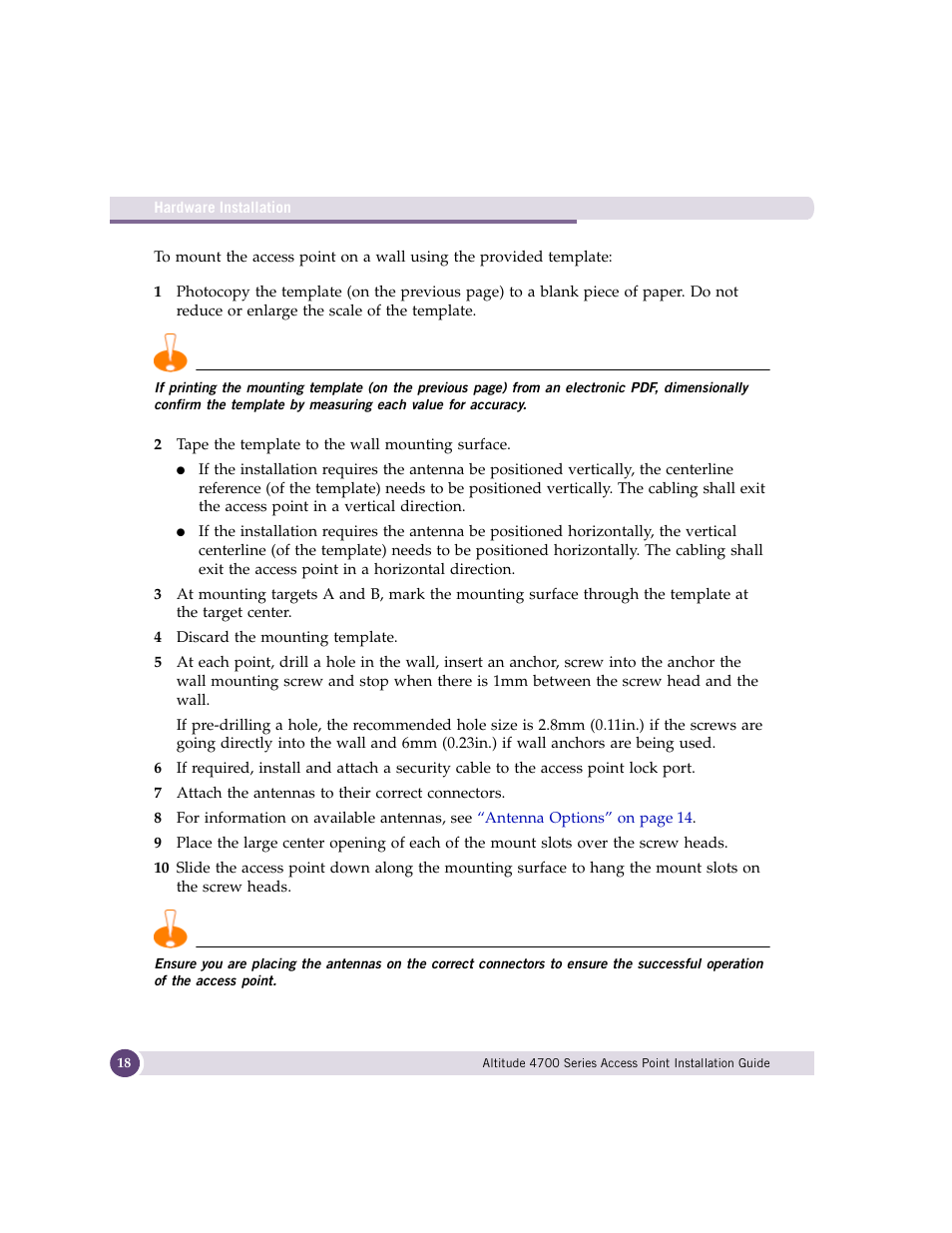 Extreme Networks ALTITUDE 4700 User Manual | Page 18 / 68