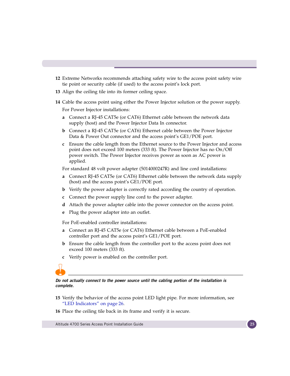 Extreme Networks ALTITUDE 4700 User Manual | Page 25 / 68