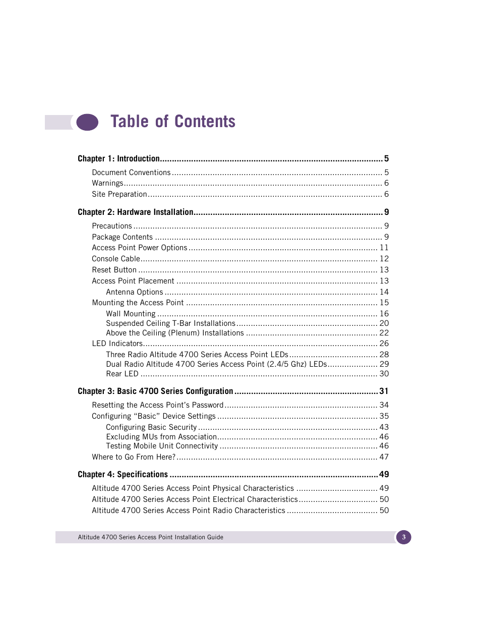 Extreme Networks ALTITUDE 4700 User Manual | Page 3 / 68