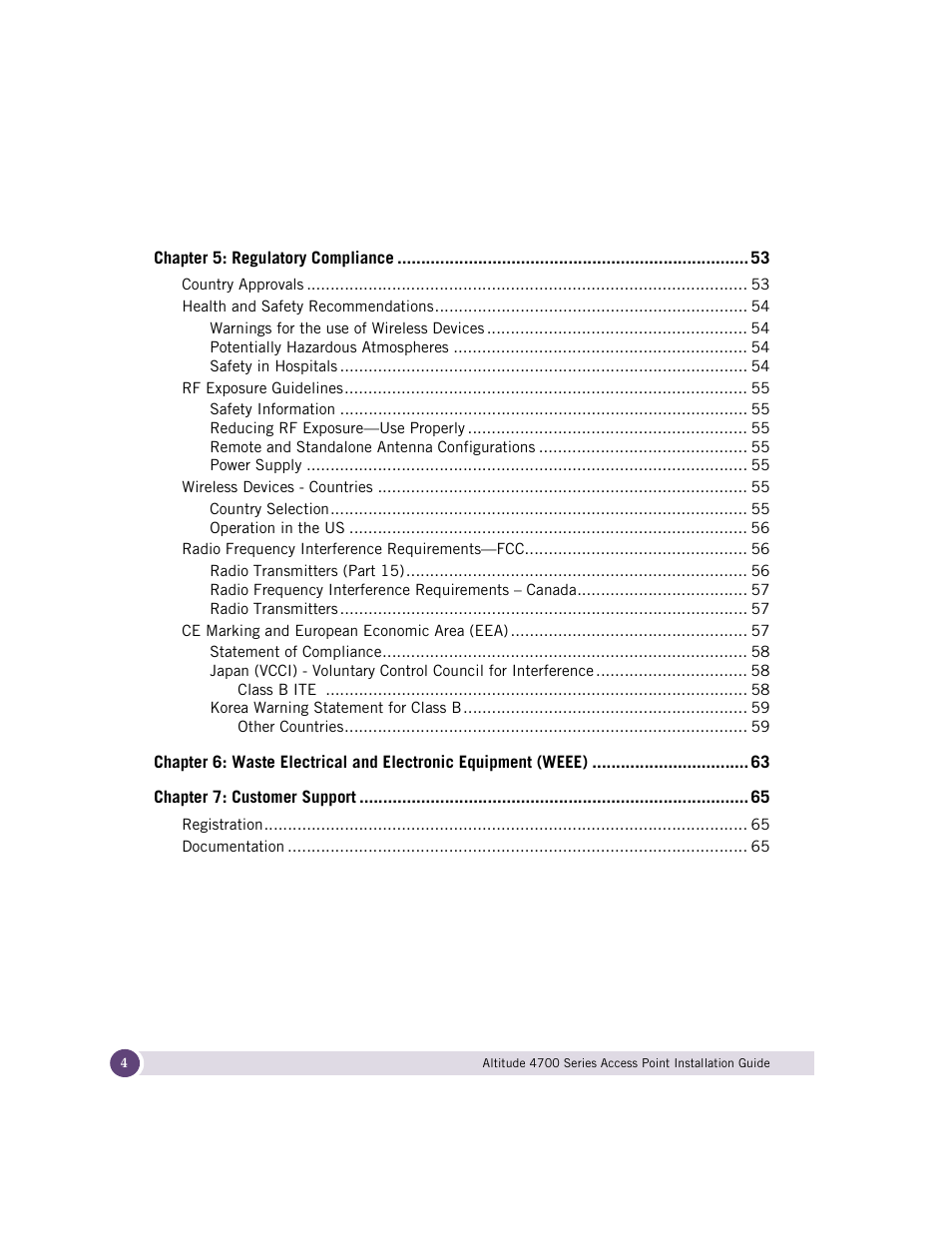 Extreme Networks ALTITUDE 4700 User Manual | Page 4 / 68