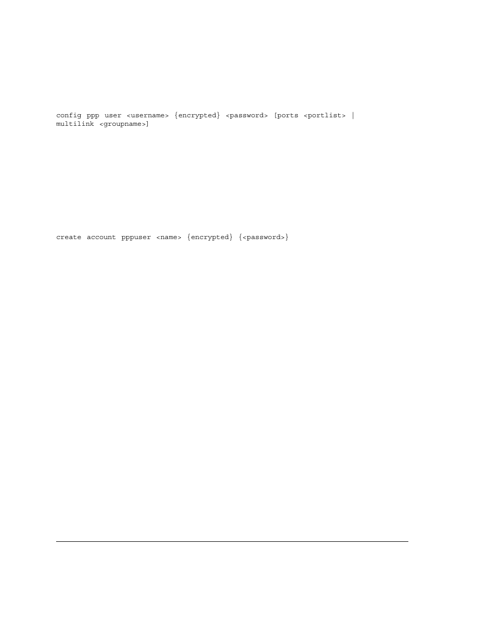 Ppp user accounts, Encapsulation | Extreme Networks WM-4T1i User Manual | Page 30 / 38