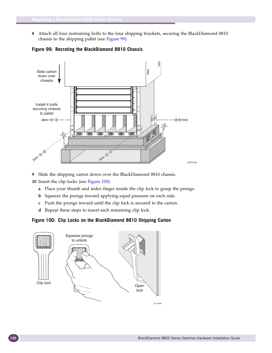 Extreme Networks BlackDiamond 8800 Series User Manual | Page 148 / 180
