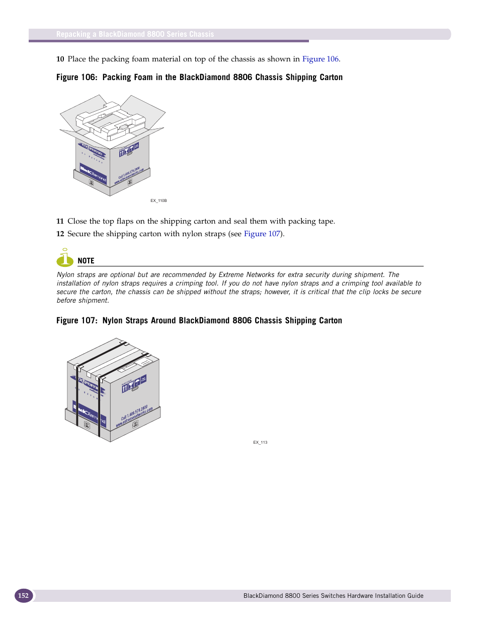 Extreme Networks BlackDiamond 8800 Series User Manual | Page 152 / 180