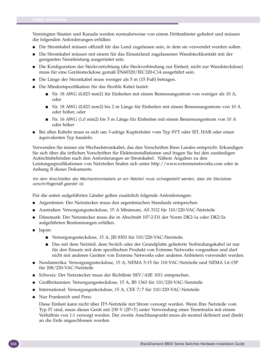 Extreme Networks BlackDiamond 8800 Series User Manual | Page 164 / 180