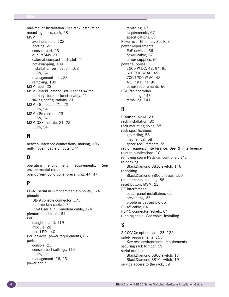Extreme Networks BlackDiamond 8800 Series User Manual | Page 178 / 180
