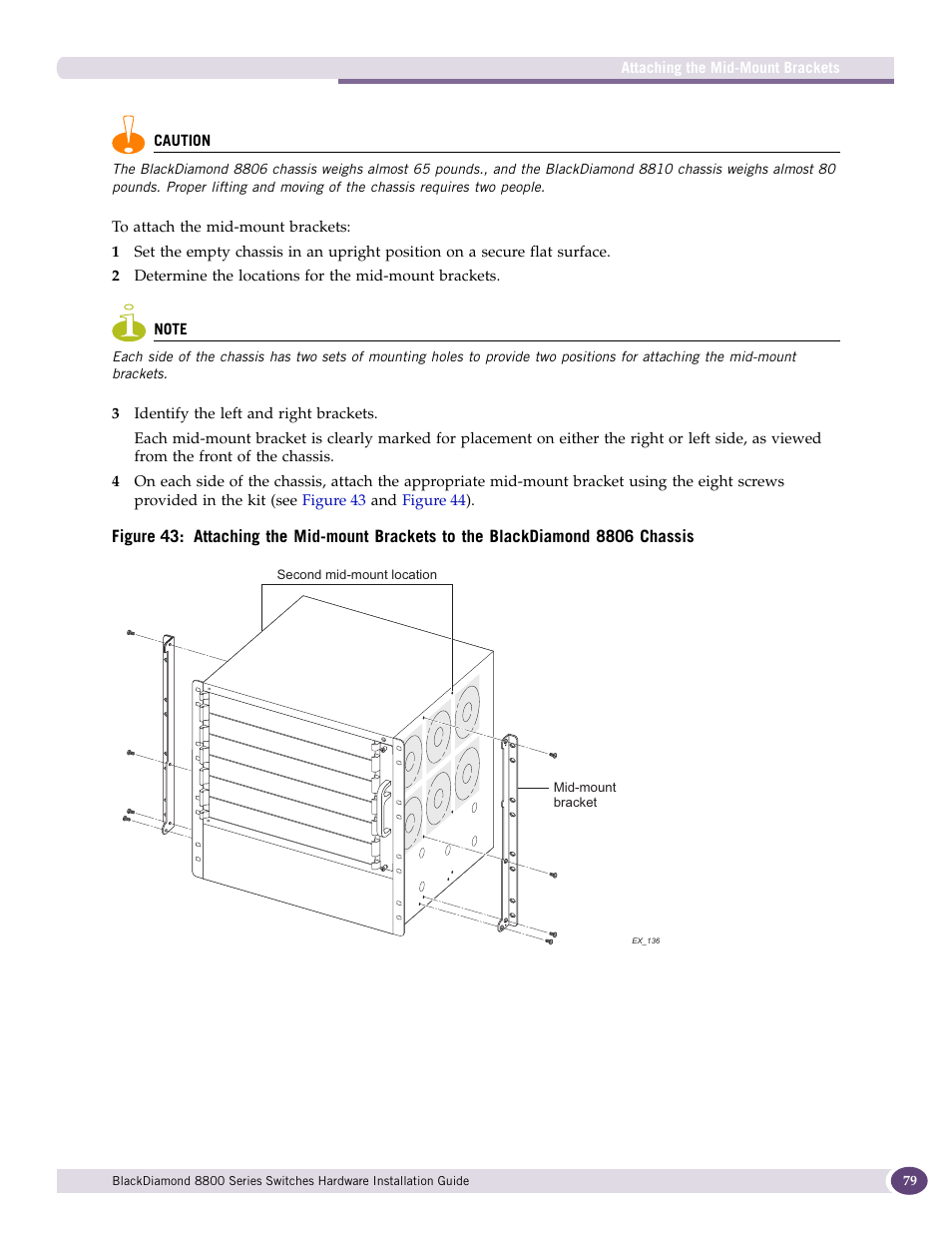 Extreme Networks BlackDiamond 8800 Series User Manual | Page 79 / 180