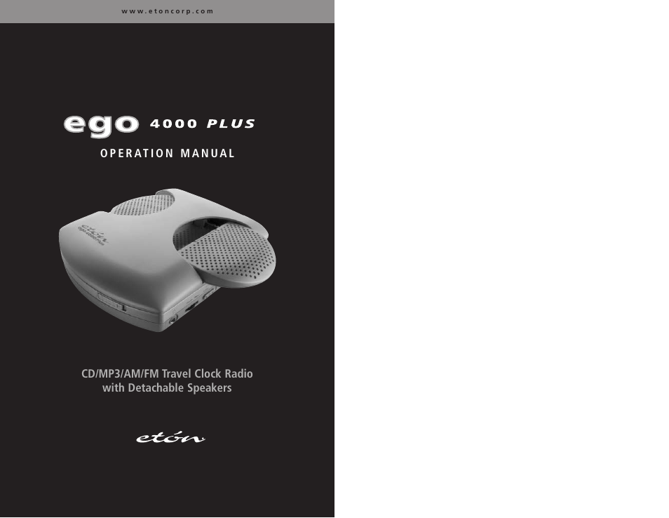 Ego Technology 4000 Plus User Manual | 71 pages