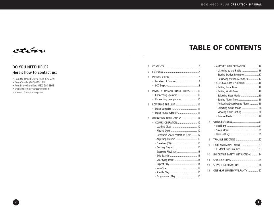 Ego Technology 4000 Plus User Manual | Page 2 / 71
