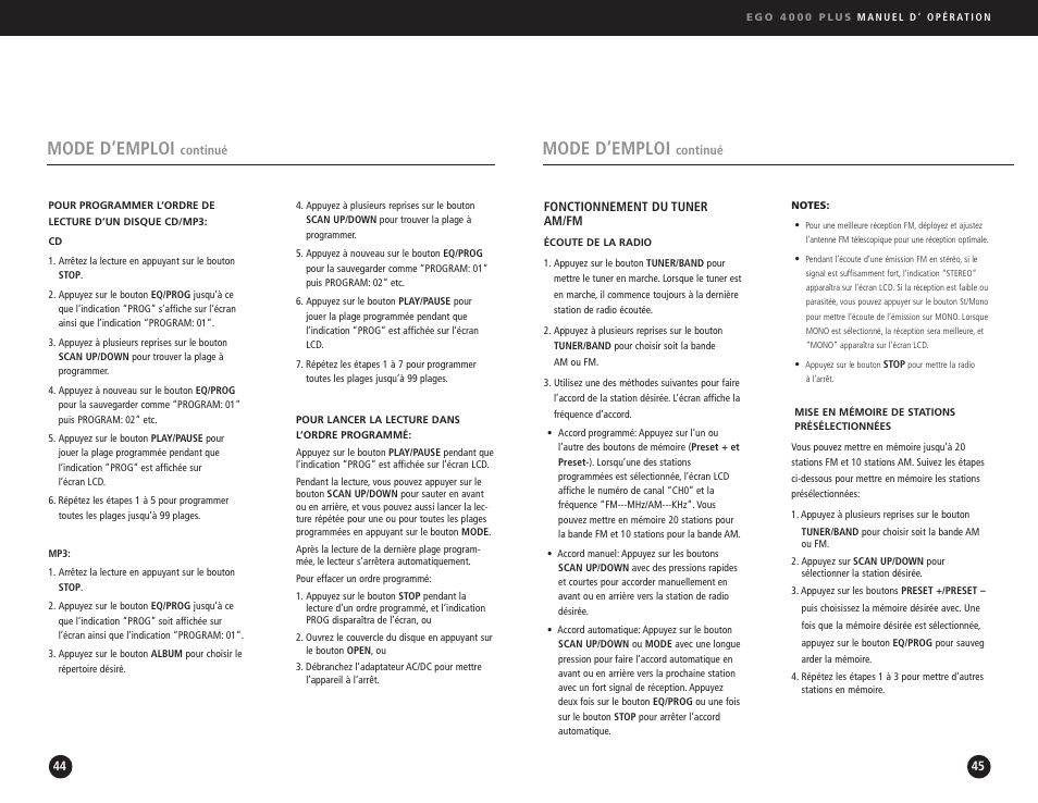 Mode d’emploi | Ego Technology 4000 Plus User Manual | Page 23 / 71