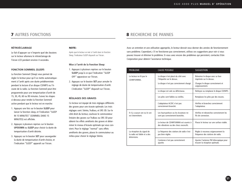 8recherche de pannes, 7autres fonctions | Ego Technology 4000 Plus User Manual | Page 26 / 71