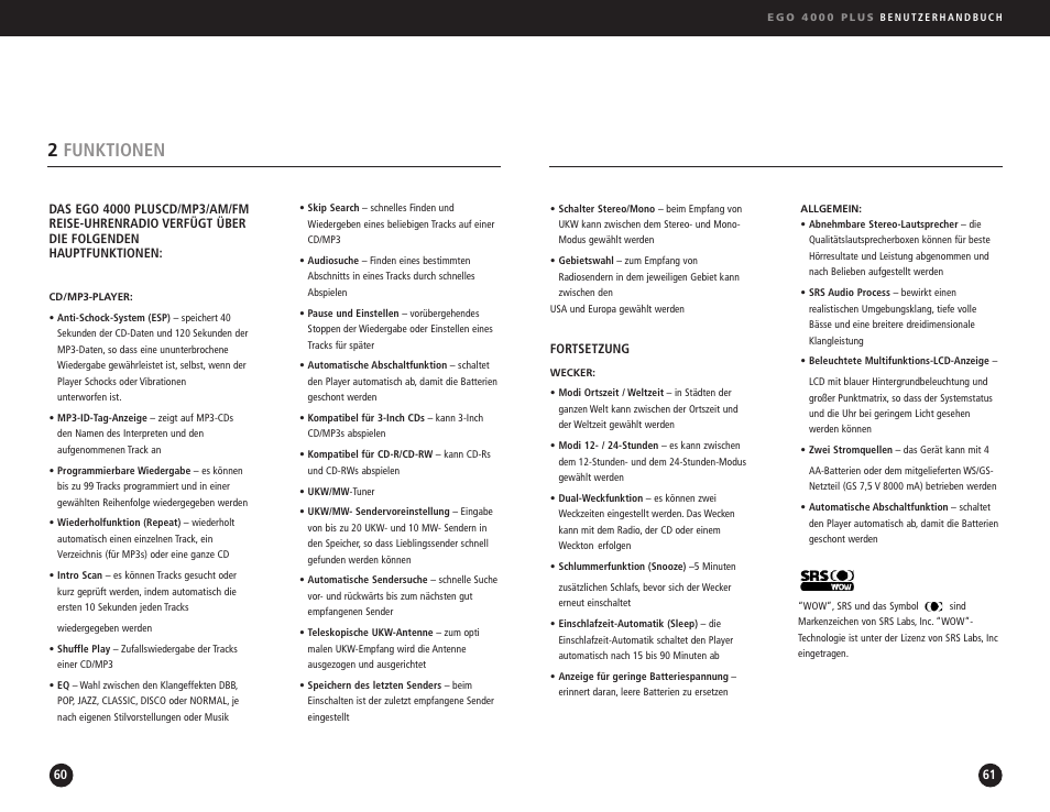 2funktionen | Ego Technology 4000 Plus User Manual | Page 31 / 71