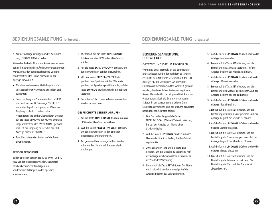 Bedienungsanleitung | Ego Technology 4000 Plus User Manual | Page 38 / 71