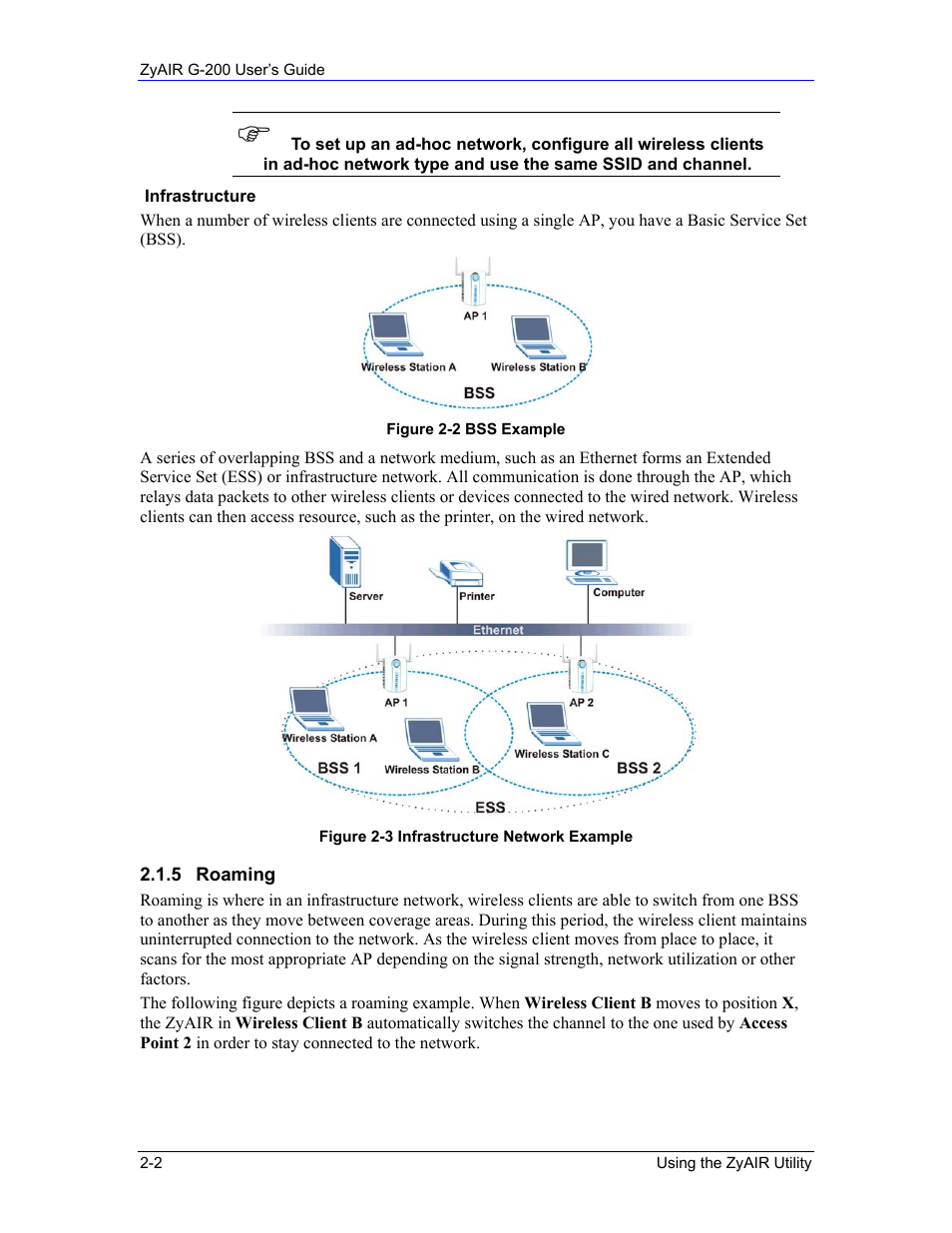 Roaming | Equinox Systems ZyAIR G-200 User Manual | Page 20 / 52