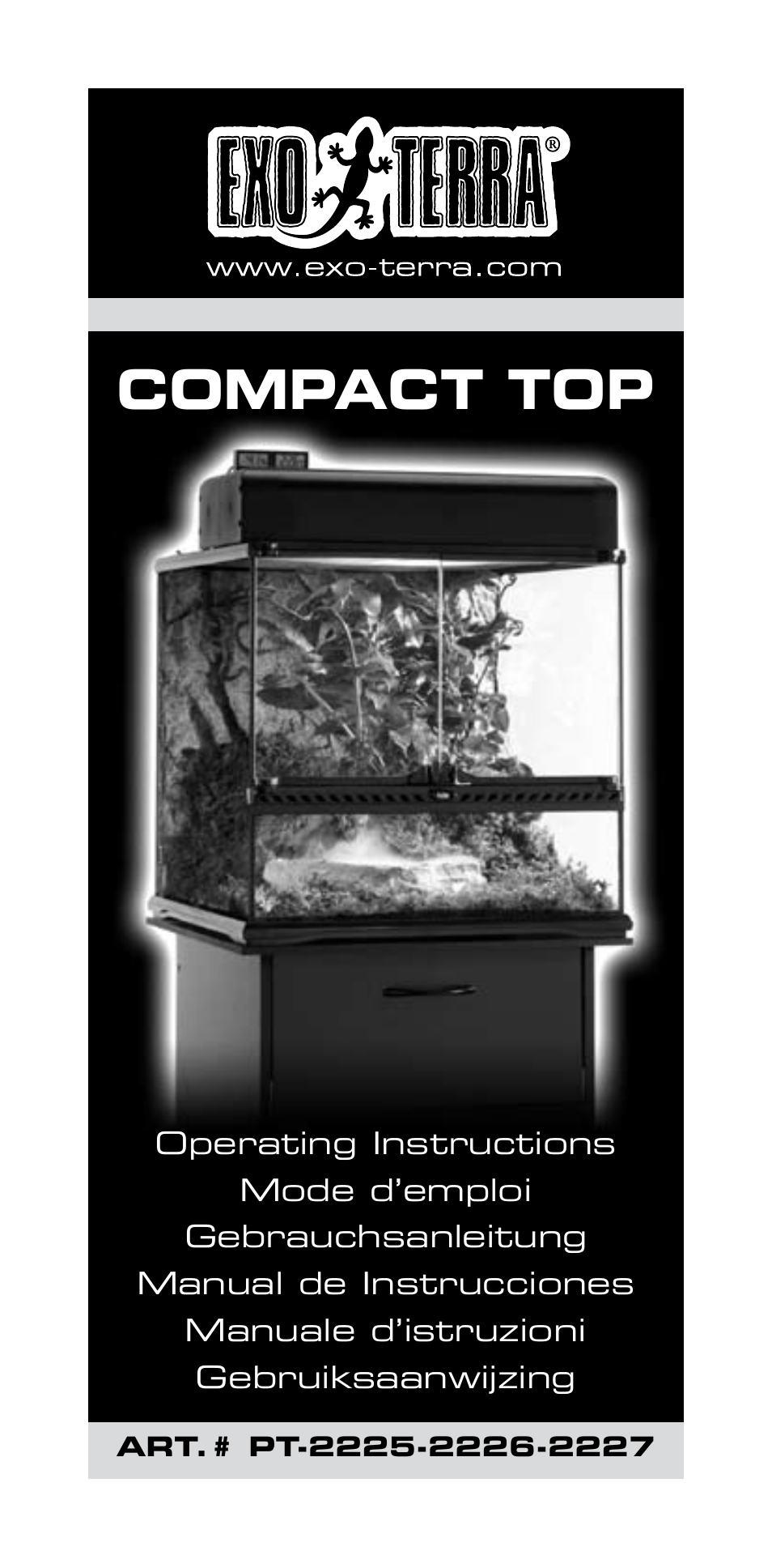 Exo Terra Compact Top PT-2225-2226-2227 User Manual | 17 pages