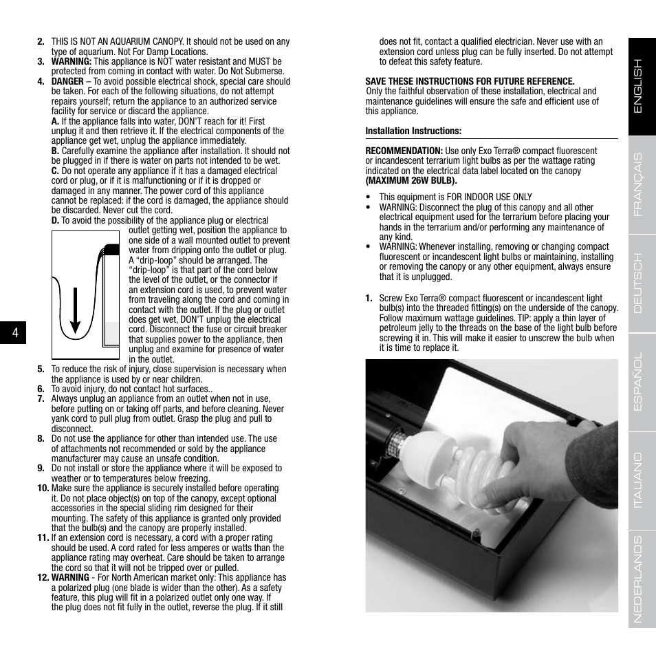 Exo Terra Compact Top PT-2225-2226-2227 User Manual | Page 3 / 17