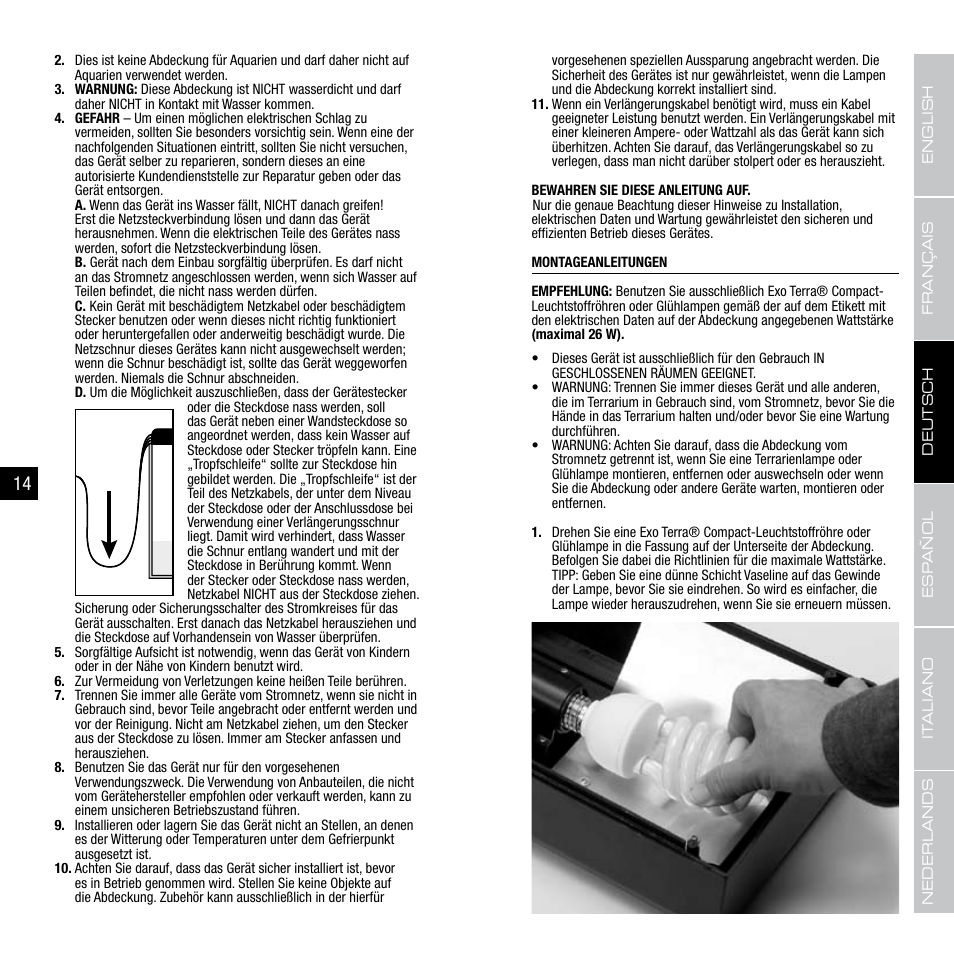 Exo Terra Compact Top PT-2225-2226-2227 User Manual | Page 8 / 17
