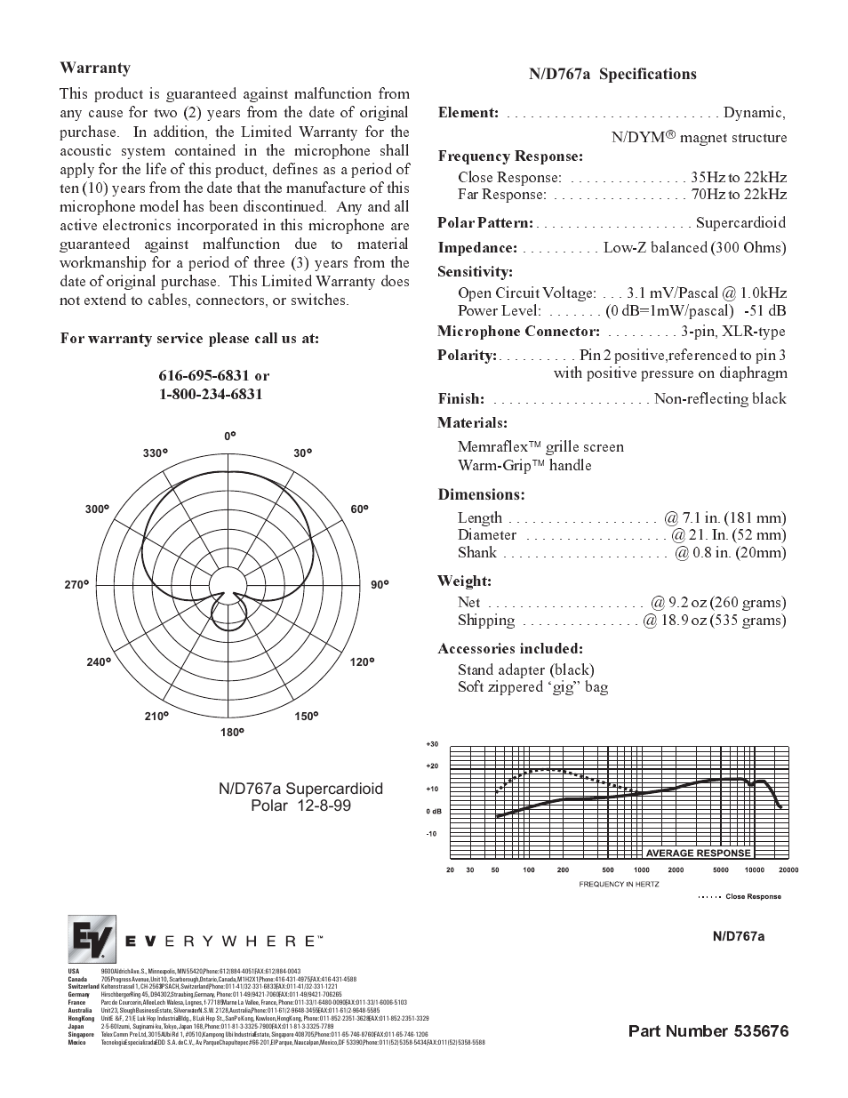 Warranty, N/d767a specifications, Dimensions | EV Rider N/D767A User Manual | Page 2 / 2