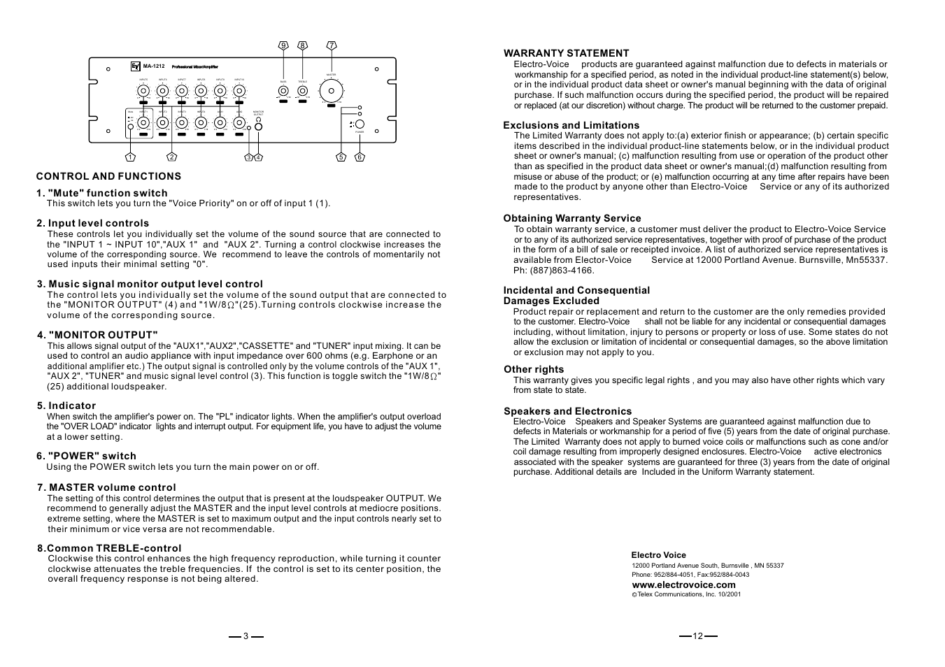 Off on r | EV Rider MA-1212 User Manual | Page 4 / 8