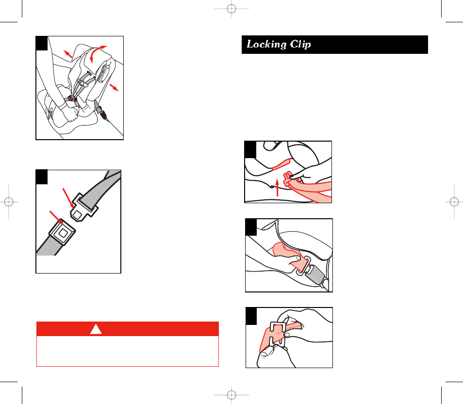 Locking clip, Warning | Eddie Bauer 22-750 User Manual | Page 13 / 30