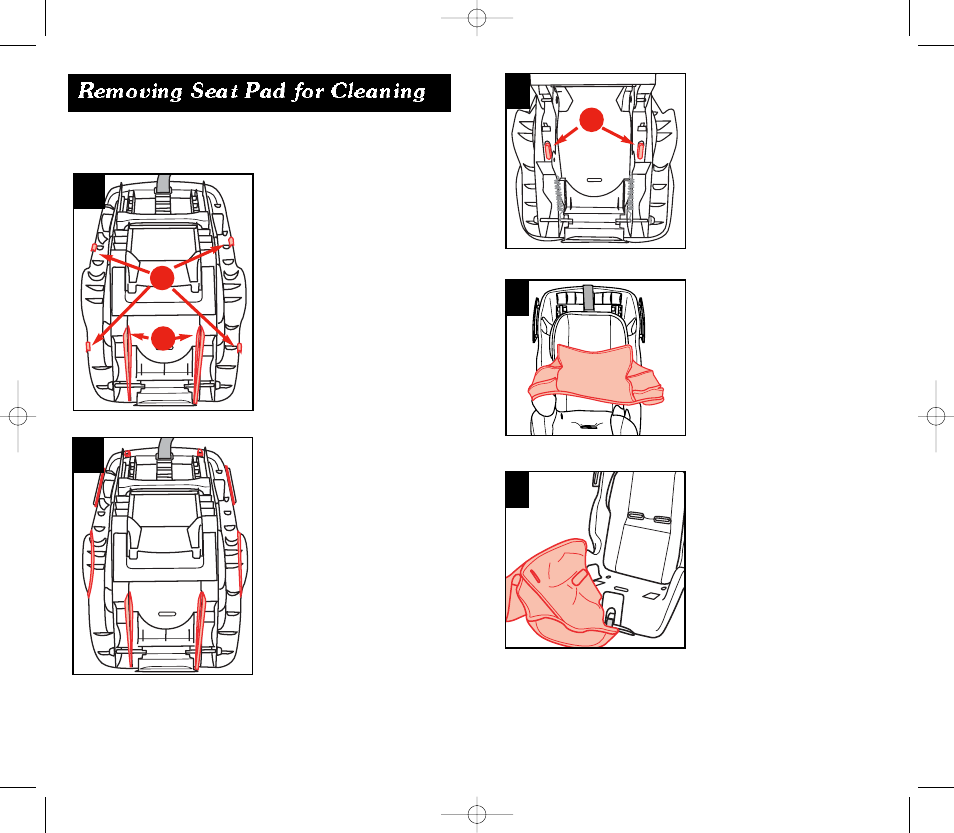 Removing seat pad for cleaning, 1a 2, 34 1b | Eddie Bauer 22-750 User Manual | Page 27 / 30