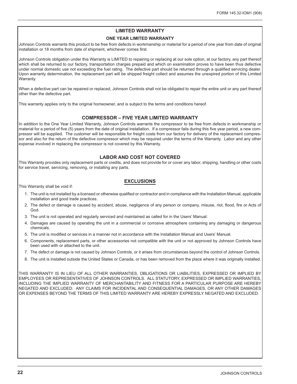 Limited warranty | Energy Tech Laboratories DSH User Manual | Page 22 / 24