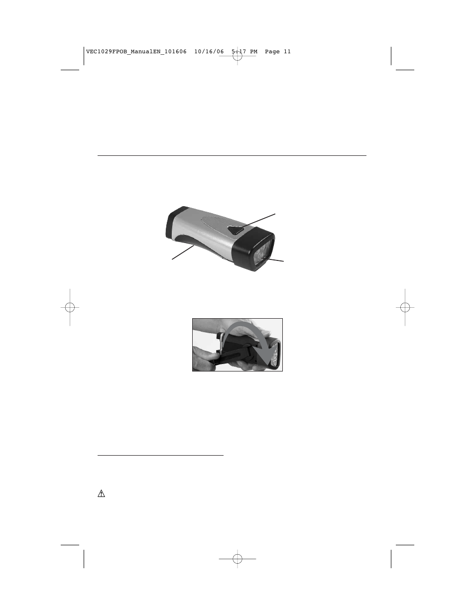 Using the detachable hand-crank led flashlight, Care and maintenance | Energy Tech Laboratories VEC1029FPOB User Manual | Page 12 / 16