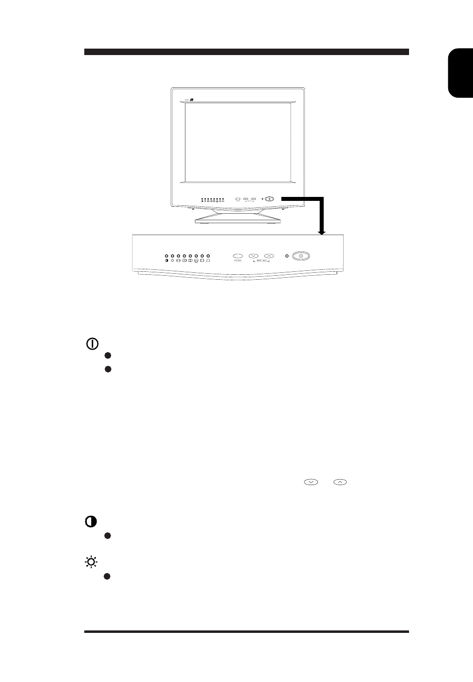 En front control locations and functions | Philips 15E4220T User Manual | Page 7 / 14