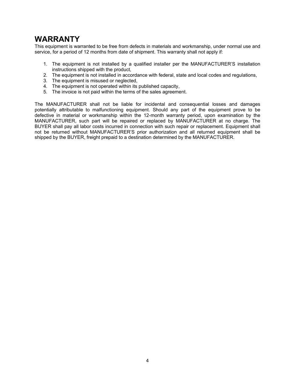 Warranty | Energy Tech Laboratories MR212 User Manual | Page 4 / 28