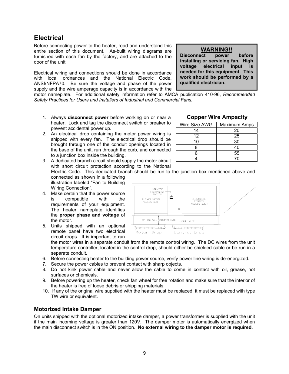 Electrical | Energy Tech Laboratories MR212 User Manual | Page 9 / 28