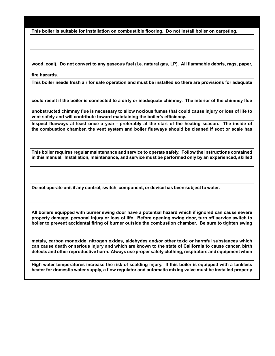 Warning | Energy Tech Laboratories New Yorker CL Series User Manual | Page 3 / 52