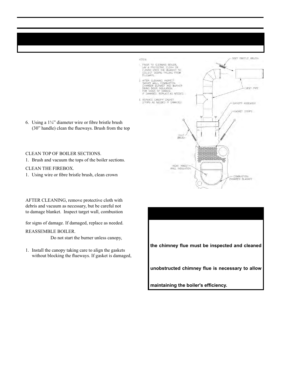 Vi. boiler cleaning, Warning | Energy Tech Laboratories New Yorker CL Series User Manual | Page 34 / 52