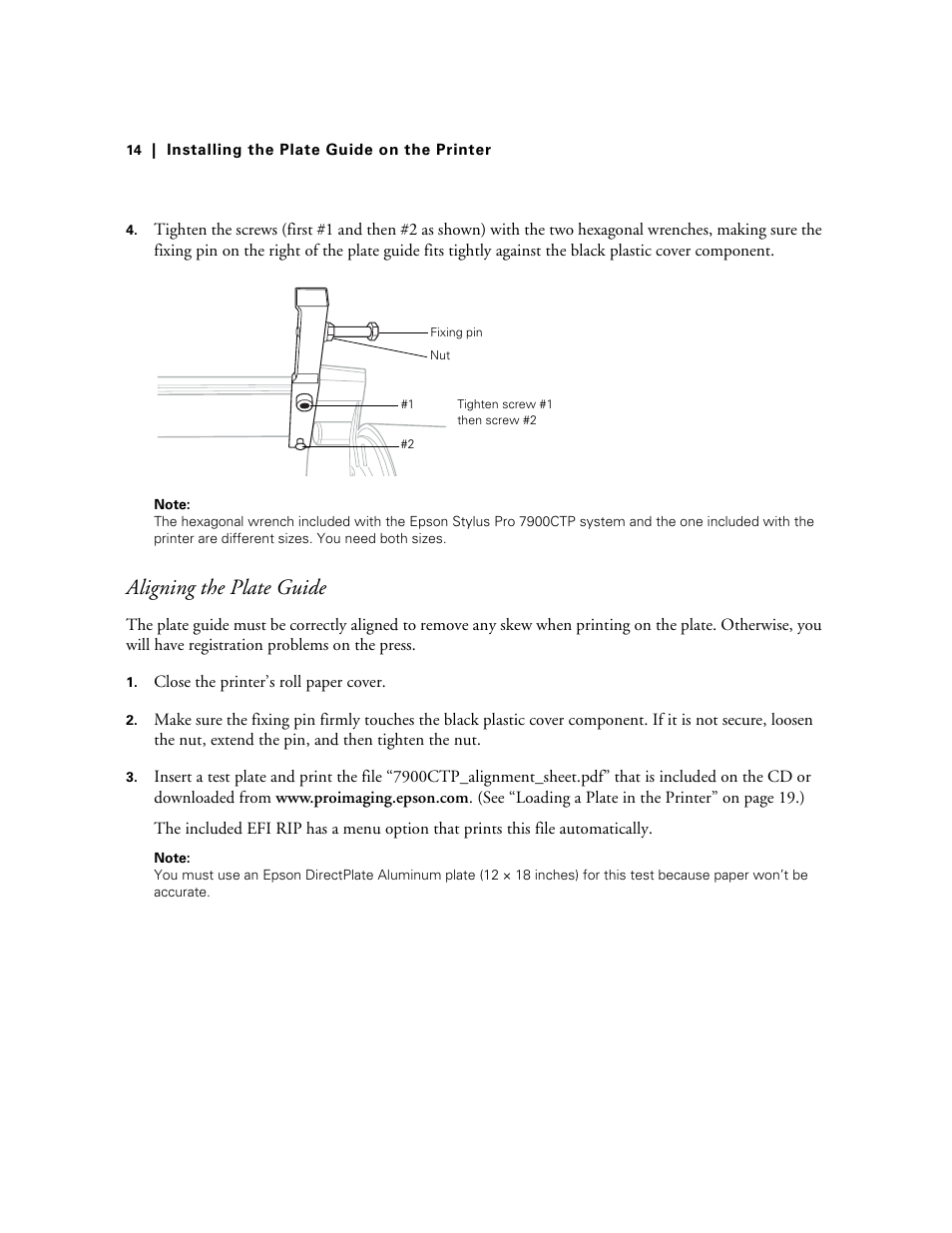 Aligning the plate guide | Energy Tech Laboratories 7900CTP User Manual | Page 14 / 28